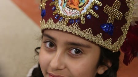 Hispanic Catholics in Memphis celebrated the Our Lady of Guadalupe Feast Day on December 12,  2019. Under a full moon, participants danced along the streets of Memphis in procession from Sacred Heart Catholic Church to Immaculate Conception Church where they then attended mass.  (© Karen Pulfer Focht)
