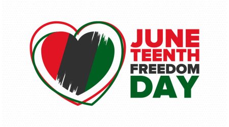 Juneteenth Independence Day. Freedom or Emancipation day. Annual american holiday, celebrated in June 19. African-American history and heritage. Poster, greeting card, banner and background. Vector