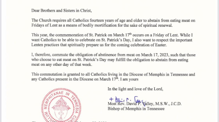 St. Patrick Day Dispensation